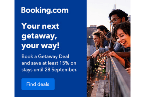 Booking.com: Getaway deals vanaf 15% korting