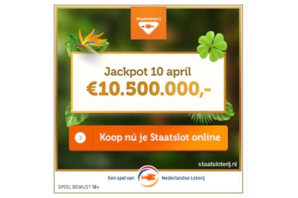 Staatsloterij: Win de Jackpot van â¬10.500.000