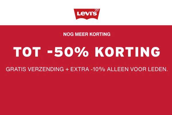 Levi's: Sale tot 50% korting + 10% EXTRA voor leden