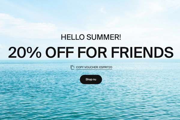 Esprit: 20% korting voor leden