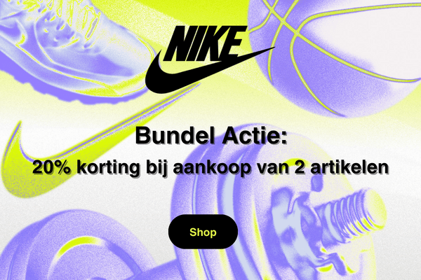 Nike: 20% korting bij aankoop van 2 stuks