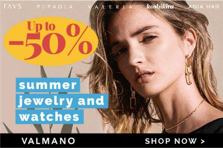 VALMANO: tot 50% korting op juwelen en horloges