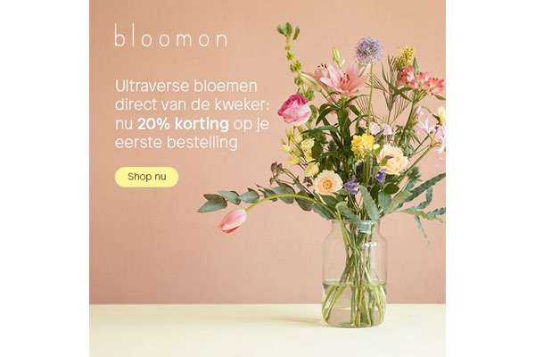 Bloomon: 20% korting voor nieuwe klanten